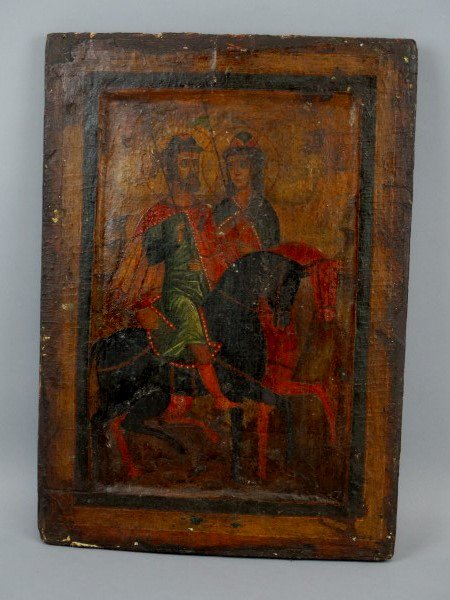 18c. Russian Icon Painting - Princess Boris & Gleb (1 of 5)