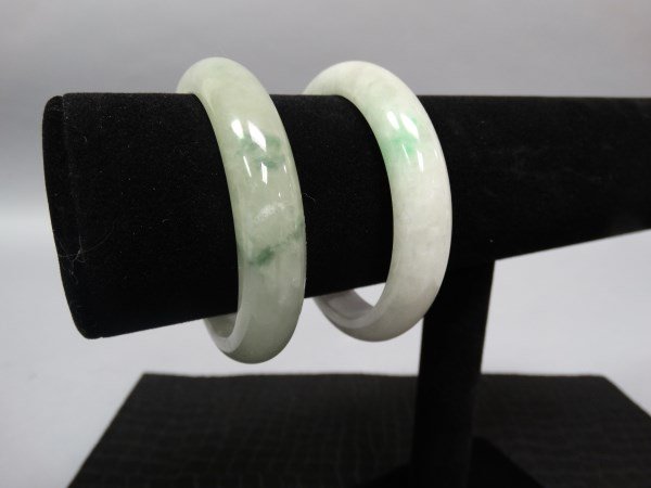 Pair of Green Jade Bangles (1 of 4)