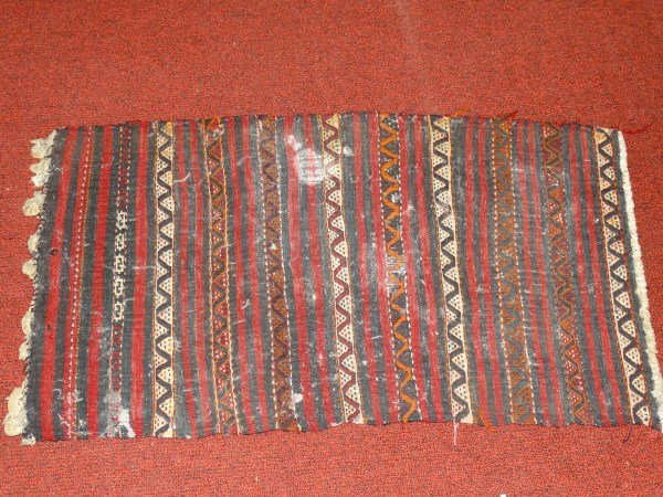 Antique Turkish Rug: Antique Turkish Rug Size: 35" x 20"