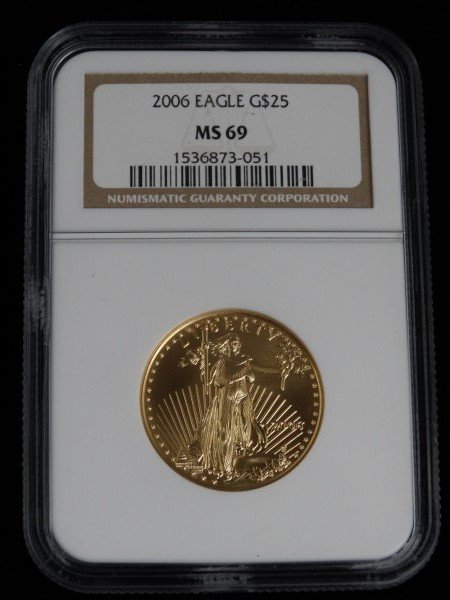 2006 Gold Eagle $25 Coin - Graded MS 69 (1 of 2)