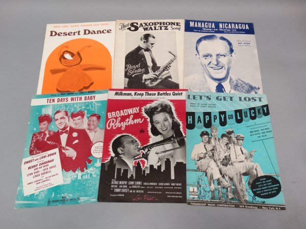 Lot of 6 Vintage Sheet Music Books: Lot of 6 Vintage Sheet Music Books
