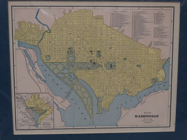 Antique Map of Washington D.C. - 1889 (1 of 5)