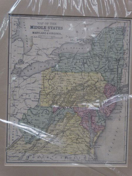 Antique Middle States Map - 1872 (1 of 5)