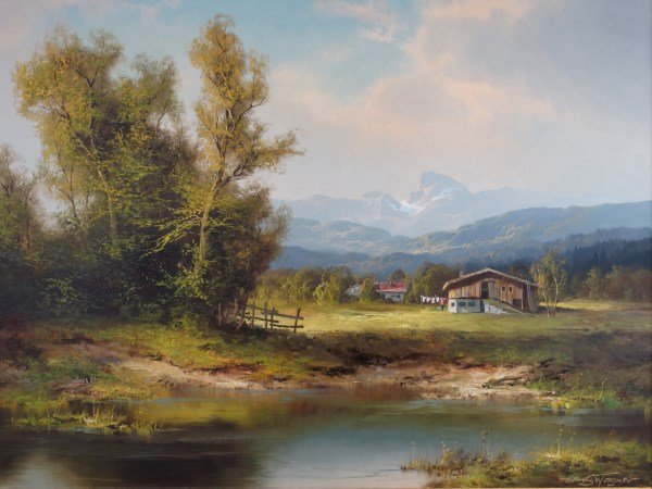 HANS WAGNER - Oil on Canvas Painting: HANS WAGNER - Oil on Canvas Painting Size : 37" x 29"