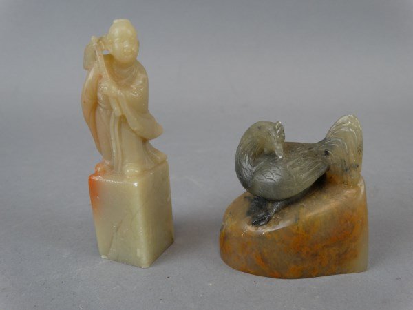 Pair of Chinese Soapstone Seals (1 of 3)
