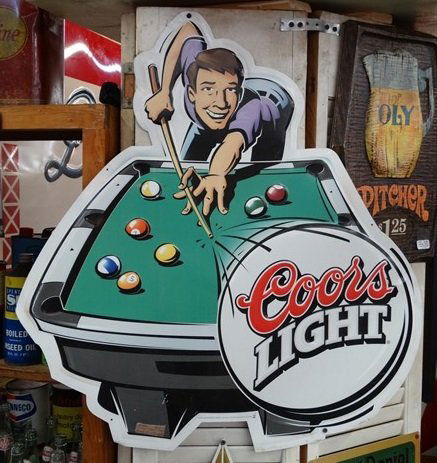 Coors Light Metal Pool Sign (1 of 2)
