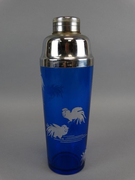 Vintage Hazel Atlas Rooster Cocktail Shaker: Vintage Hazel Atlas Rooster Cocktail Shaker Size: 11" H