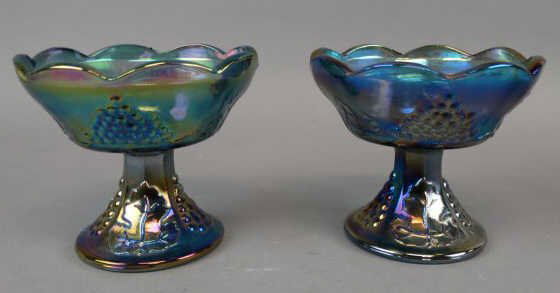Pair of Carnival Glass Candlesticks (1 of 2)
