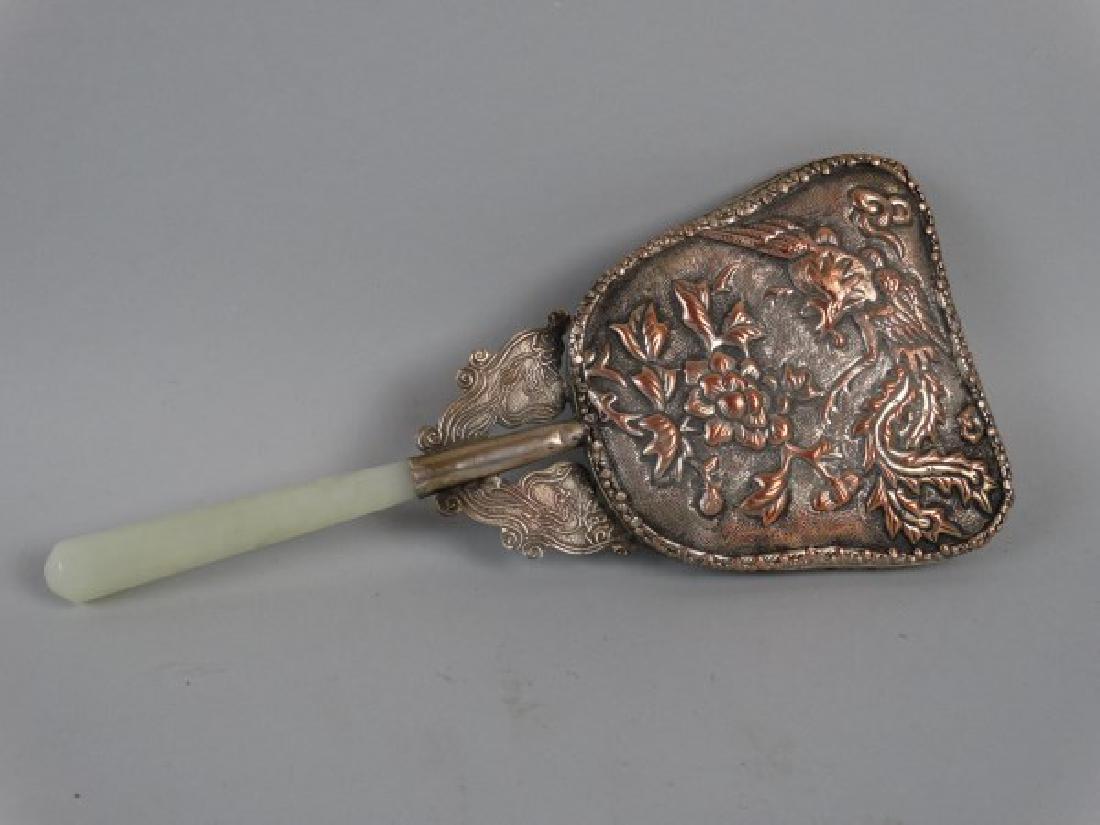 Chinese Hand Mirror w/ Jade Handle (1 of 5)
