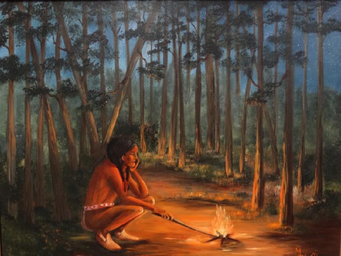 MAXINE BLUFFIN - Oil on Canvas Painting (1 of 5)