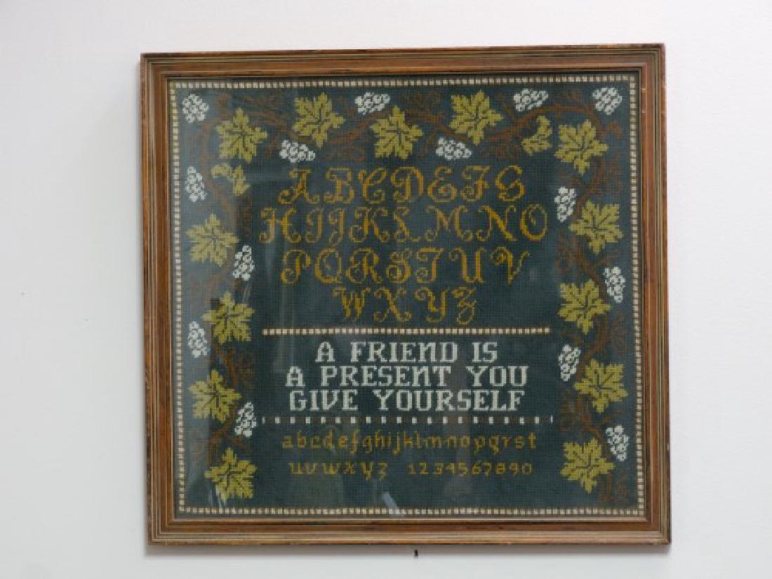 Framed Needlepoint Sampler (1 of 3)