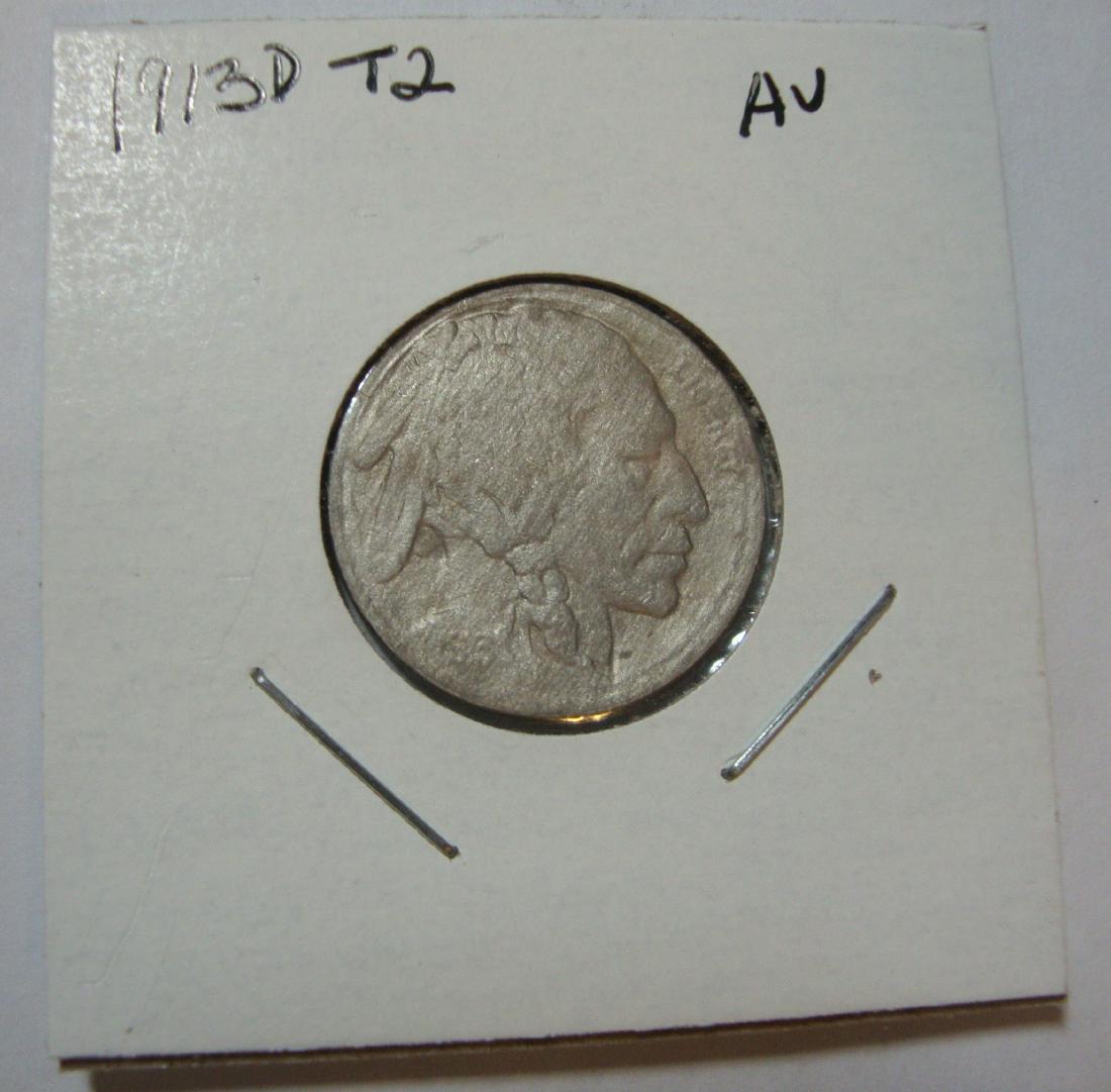 1913-D Buffalo Nickel  Type 2 AU (1 of 2)