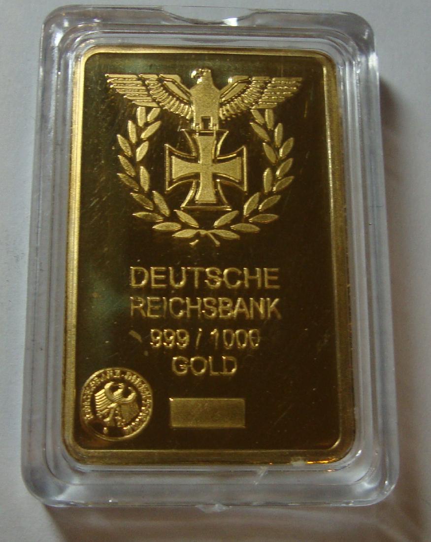 Deutsche Bank Gold plated Bar (1 of 2)