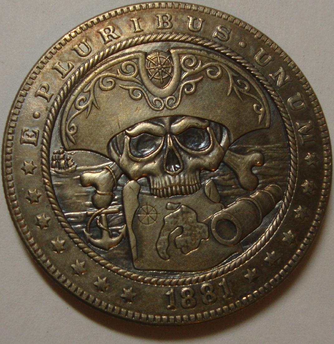 Pirate Treasure Map Hobo Morgan Coin (1 of 2)
