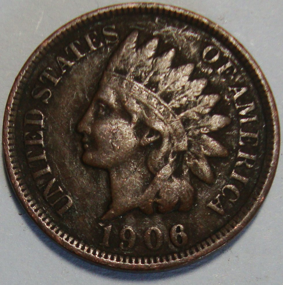 1906 Indian Head Cent VF (1 of 2)