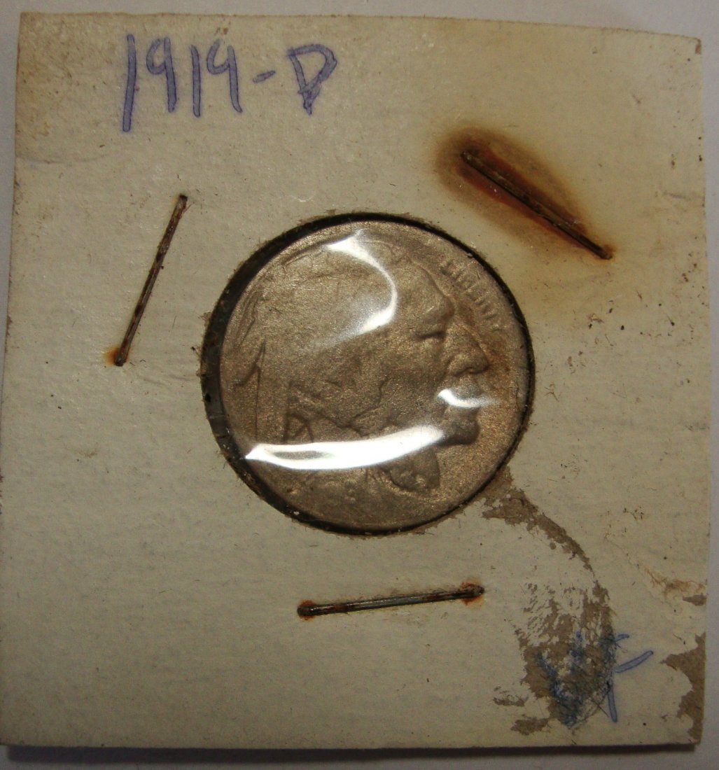 1919 D  Buffalo Nickel 5c VF (1 of 2)