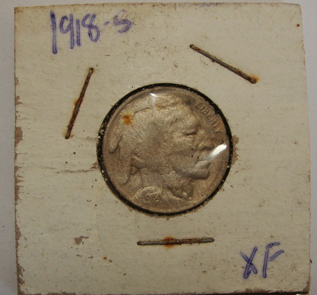 1918 S  Buffalo Nickel 5c XF (1 of 2)
