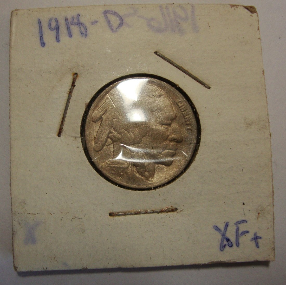 1918 D  Buffalo Nickel 5c XF+ (1 of 2)
