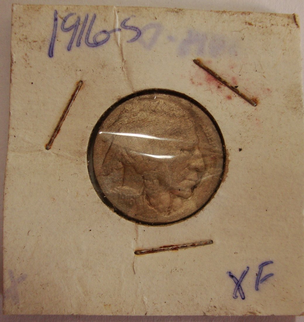 1916 S  Buffalo Nickel 5c XF (1 of 2)