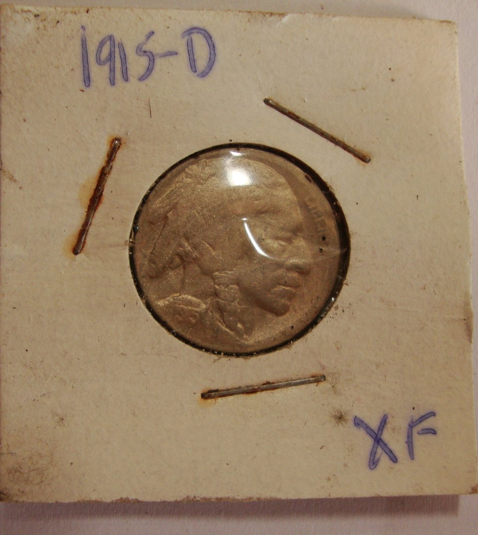 1916 D  Buffalo Nickel 5c XF (1 of 2)