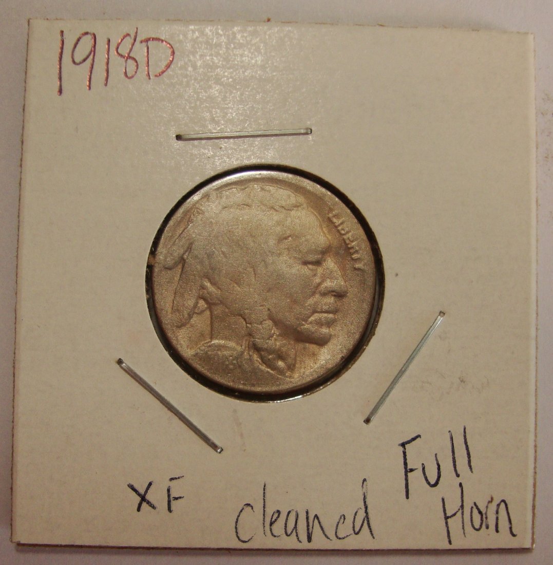 1918 D Buffalo Nickel 5c XF (1 of 2)