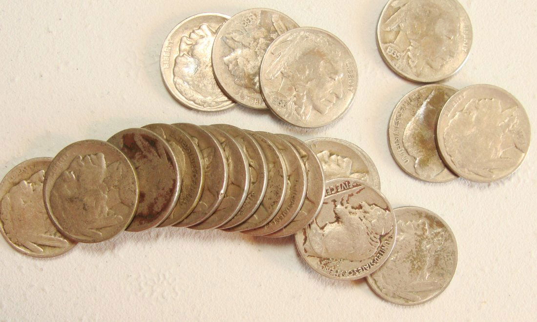 Lot of 20 Buffalo Nickels #2 (1 of 1)
