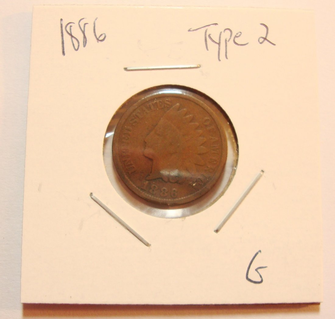 1886 Indian head Cent (1 of 2)