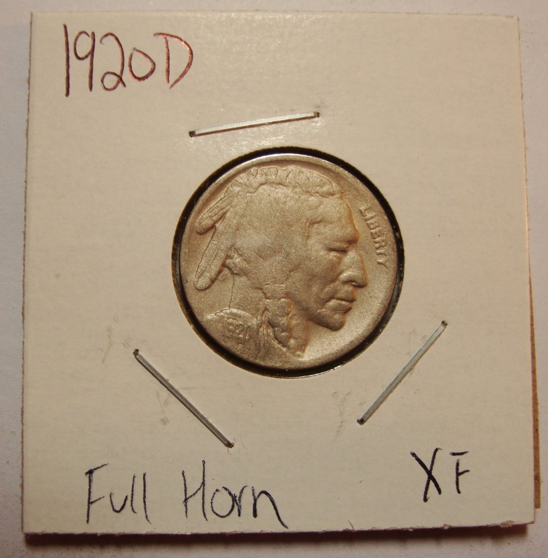 1920 D Buffalo Nickel 5c XF (1 of 2)