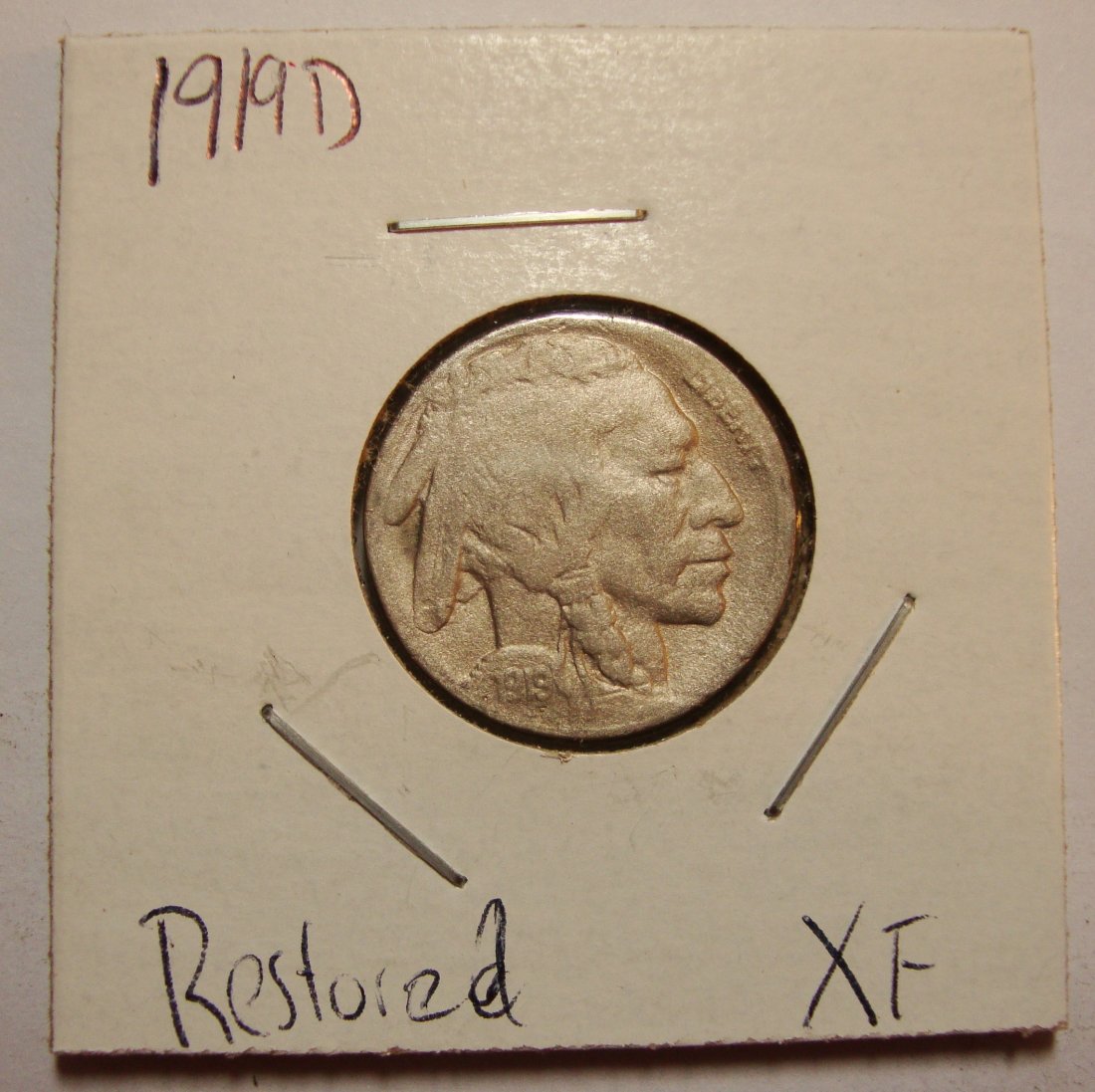 1919 D Buffalo Nickel 5c XF (1 of 2)
