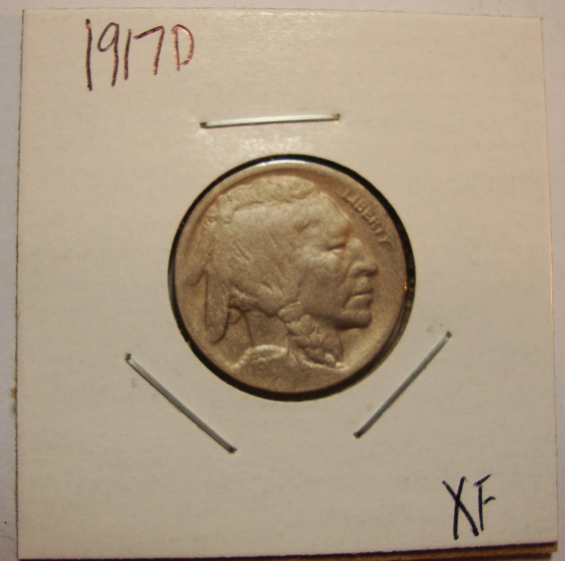 1917 D Buffalo Nickel 5c XF (1 of 2)