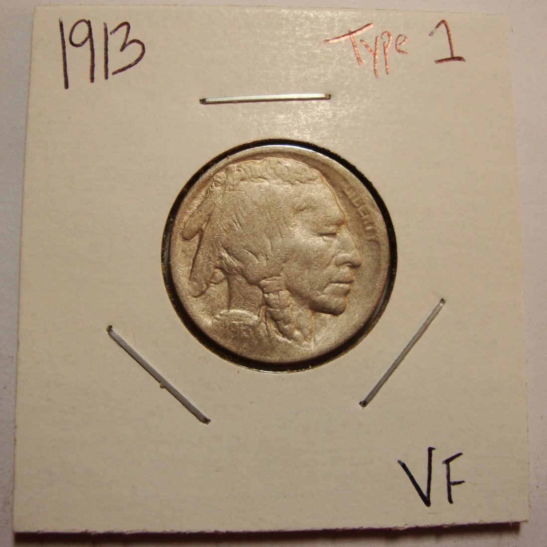 1913 Type 1 Buffalo Nickel 5c VF (1 of 1)