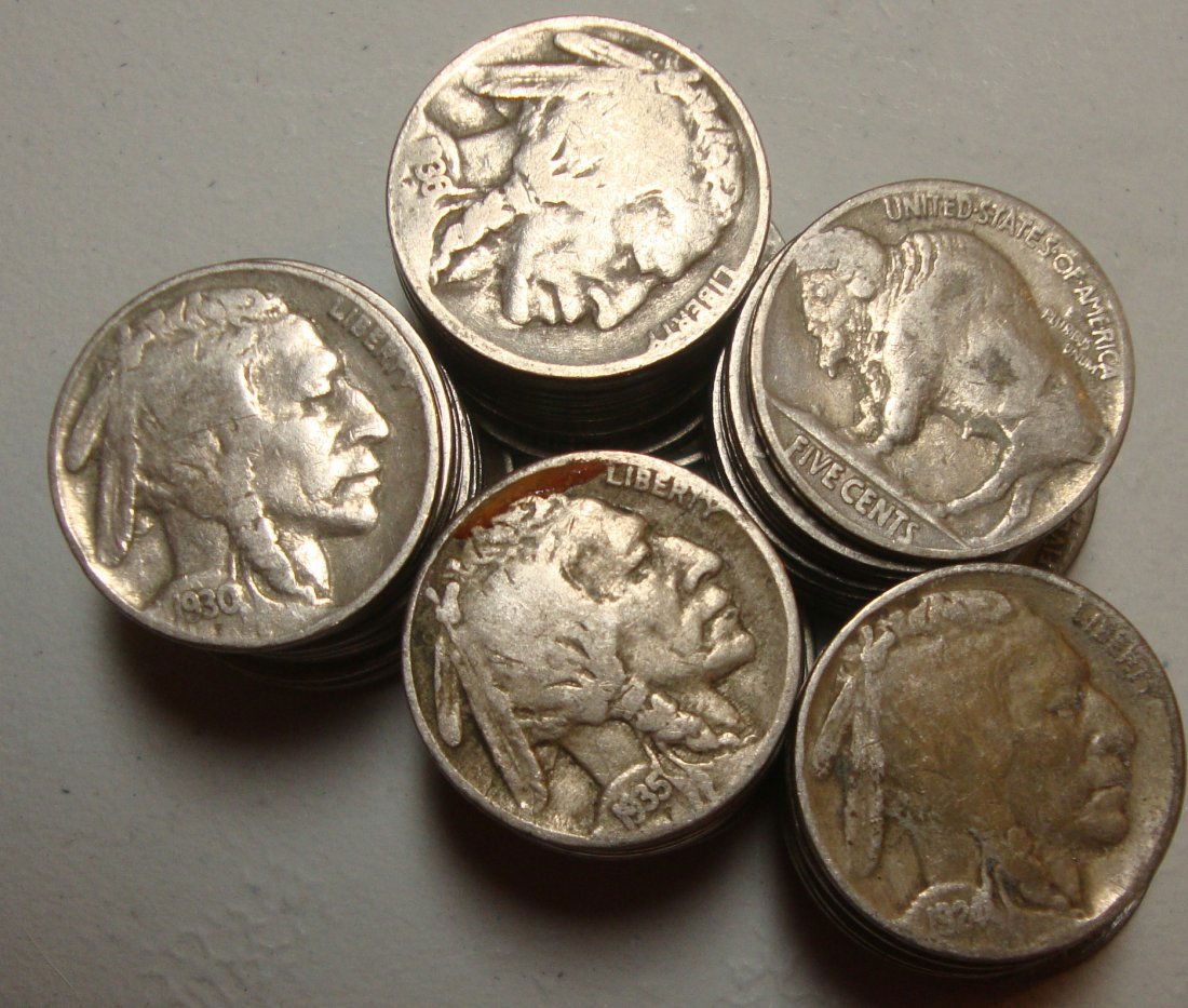 Lot of 50 Buffalo Nickels #2 (1 of 1)