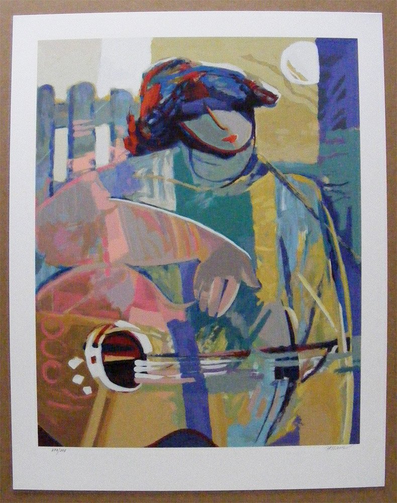 Hessam Abrishami Serigraph Pure Dream Limited Edition: Original serigraph on paper by Hessam Abrishami.The title is "Pure Dream".Limited edition 273/395.Signed by the artist.Not framed.Approximate dimensions: paper 35 1/2" h x 28 1/8" w, image 30" h x 24