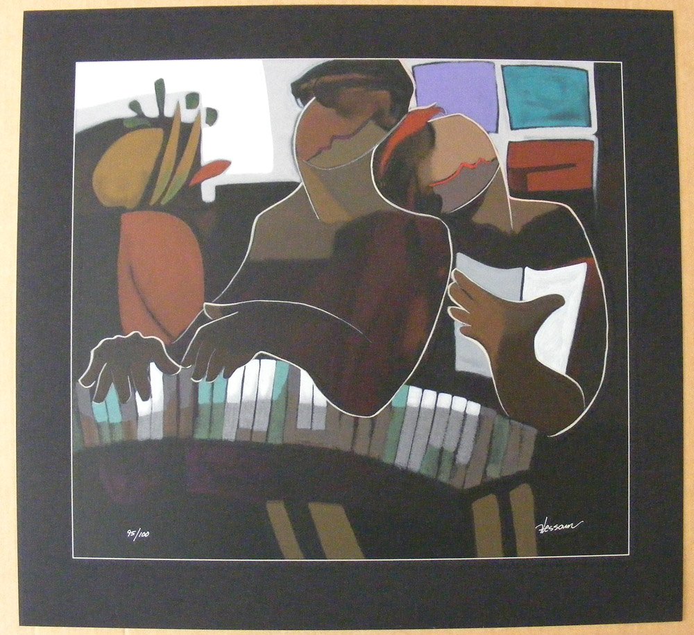 Lot of 5 Serigraphs Glory of Desire Hessam Abrishami: Lot of 5 black paper serigraphs by Hessam Abrishami. All are the same title. The title is "Glory of Desire". Limited edition of 100. Signed by the artist. Not framed. Approximate dimensions each: pape