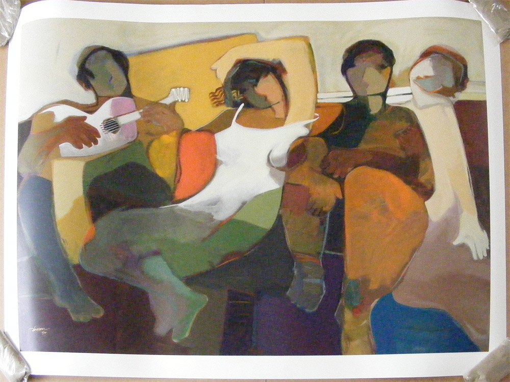 Hessam Abrishami Somewhere in Time Serigraph Lim Ed: Serigraph on paper by Hessam Abrishami. The title is "Somewhere in Time". Limited edition 11/100. Signed by the artist. Not framed. Approximate dimensions: paper 52" w x 40 1/2" h, image 48" w x 36 "