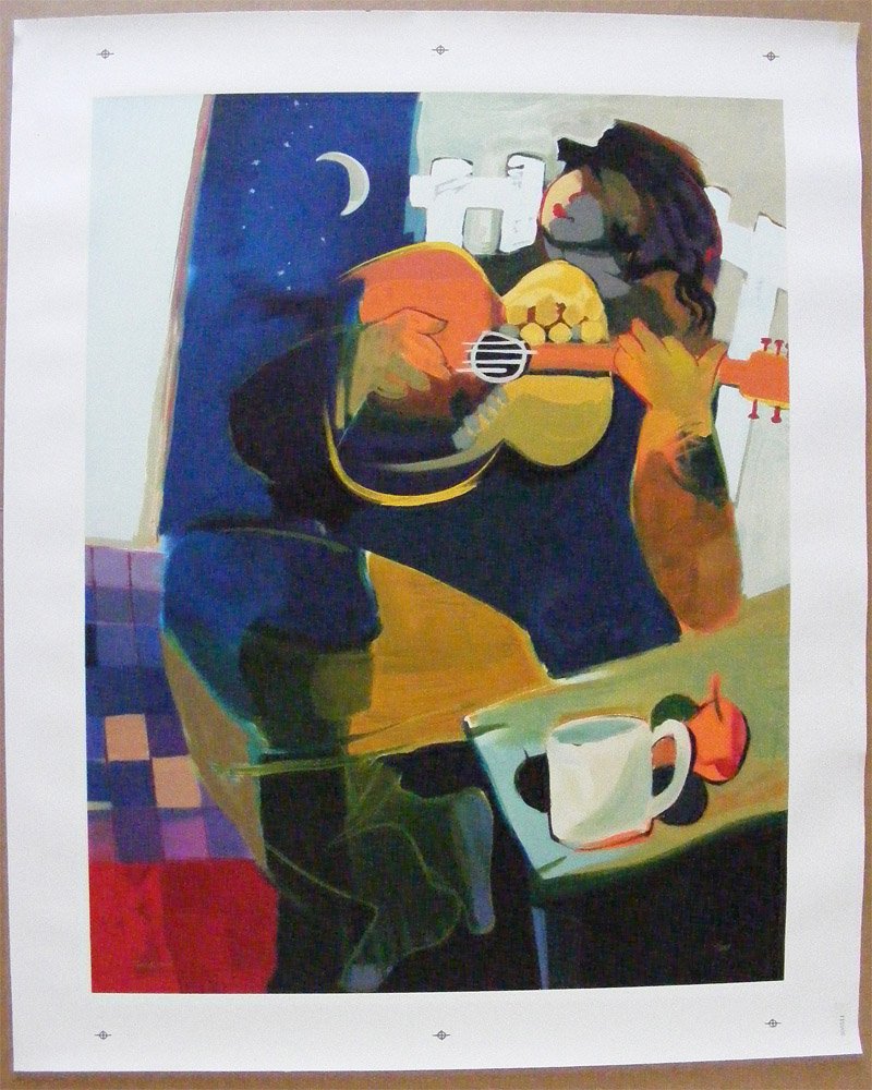 Lot of 10 Canvas Serigraphs My Enjoyment Hessam: Lot of 10 serigraphs on canvas by Hessam Abrishami. All 10 are the same title. The title is "My Enjoyment". Limited edition of 395. Signed by the artist. Not framed. Approximate dimensions each: canva