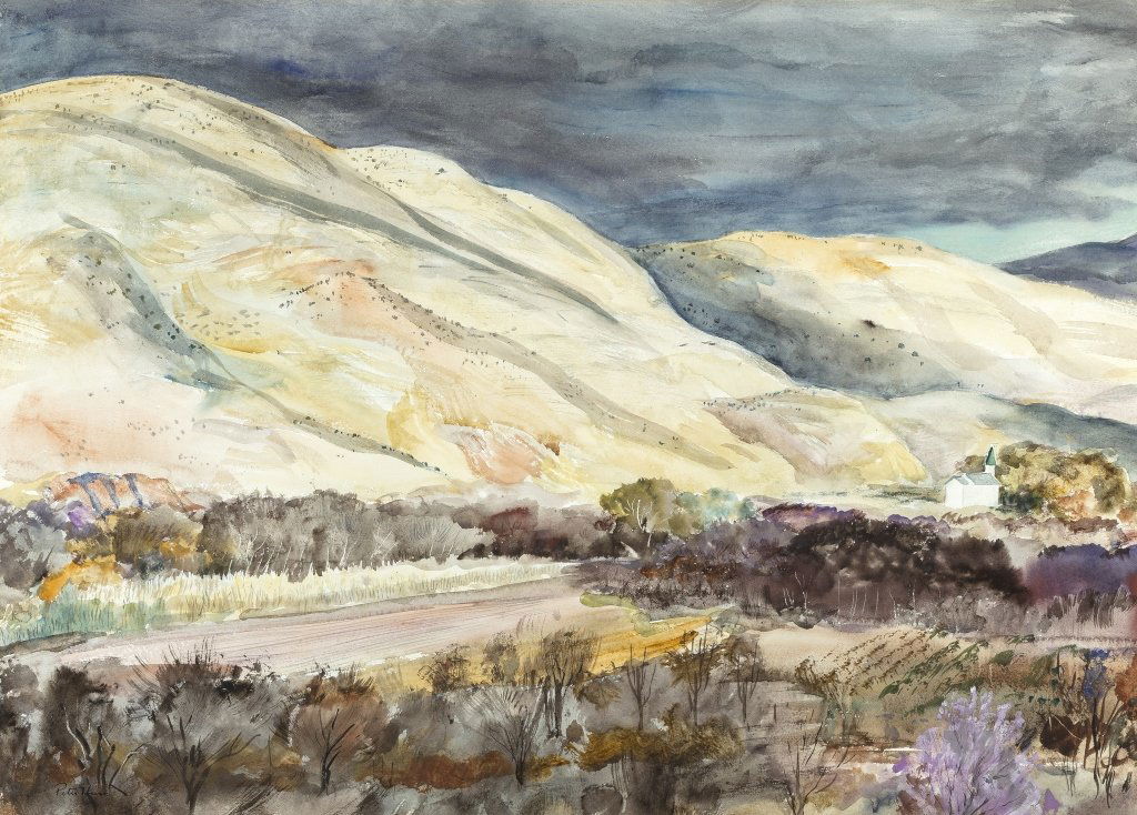 Peter Hurd (1904-1984) New Mexico Landscape: Watercolor on paper 21.5x30 inches Signed lower left: Peter Hurd