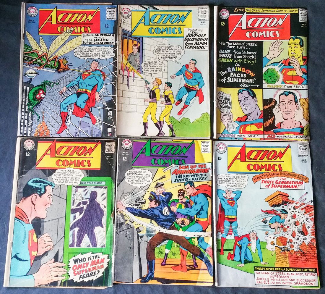 DC: Action Comics 12 cents 6 piece Lot (1 of 1)