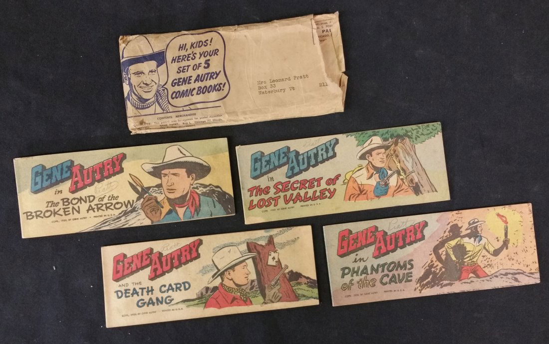 Four 1950 Gene Autry Mini Comic Books (1 of 1)