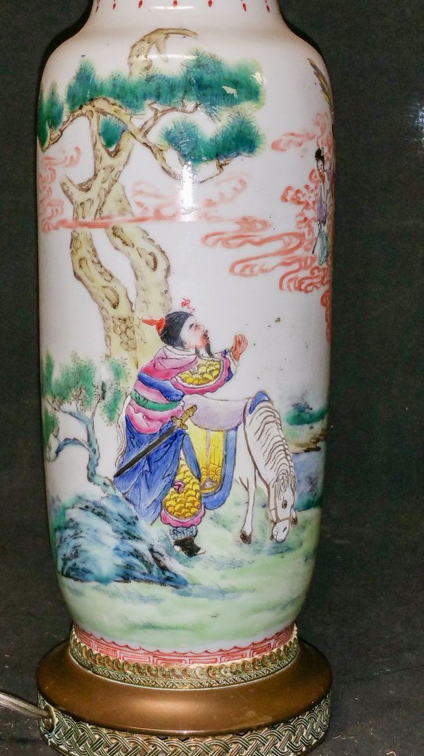 Fine Porcelain Painted Lamp Signed (1 of 5)