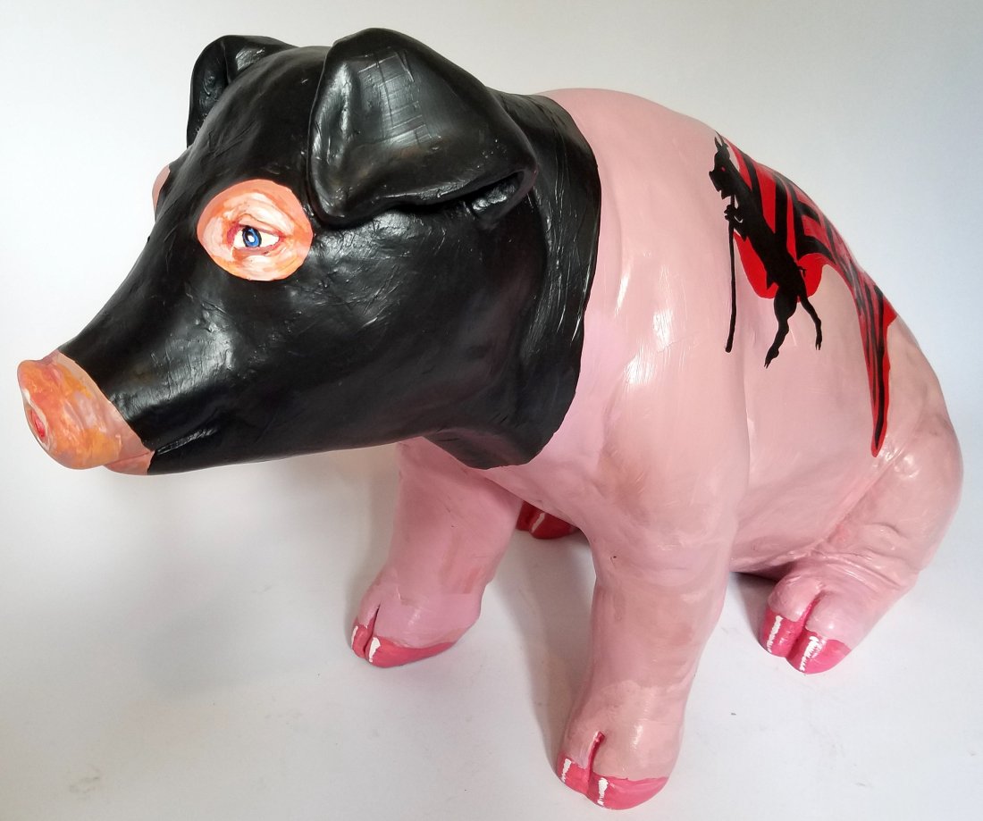 Sue Coe - Comrade Pig, 2018: Sue CoeComrade Pig, 2018Acrylic on fiberglass27 x 13 x 15 in.