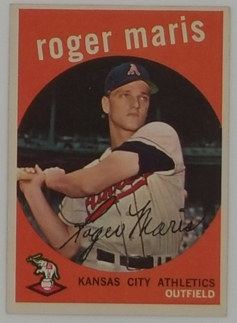 1959 Topps Roger Maris #202 Baseball Card: 1959 Topps Roger Maris #202 Baseball Card is gaurenteed to grade 7 or higher.
