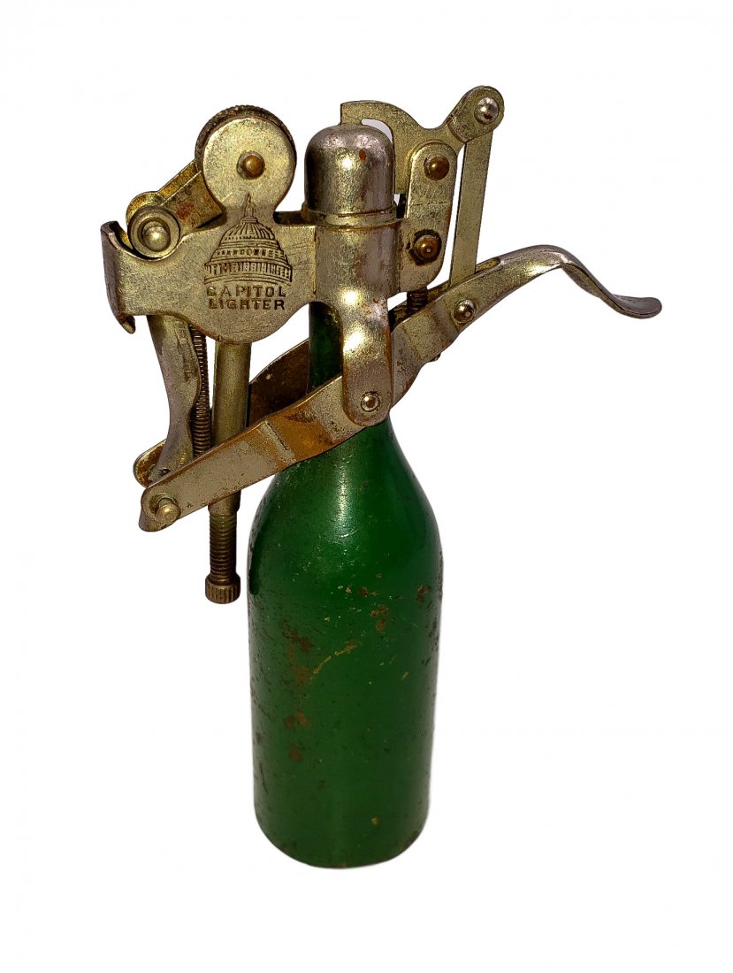 Antique Capital Lighter - 1912 Cigar Desk Top / Table: Antique Capital Lighter - 1912 Cigar Desk Top / Table Top Patented Sept. 17th, 1912 as marked on the complex upper lighter mechanism. Hallmarks on lighter - Capitol Lighter with the Capitol Building. 