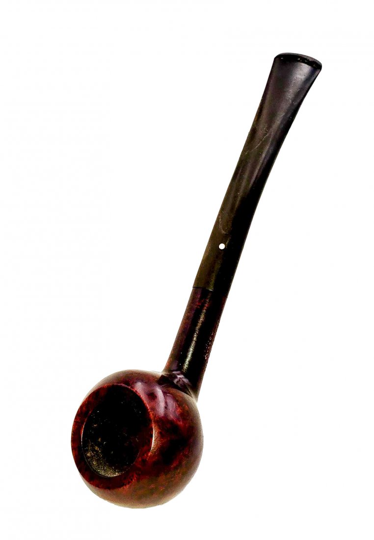 Dunhill White Spot Bruyere Prince Bowl #2407 Pipe: Smooth finish, Prince style bowl Bruyere pipe with an ebonite bent stem. Made in England. Provenance The Bruce Cohn Collection. Light wear and handling, stem tip wear is noted, minimum rim darkening a