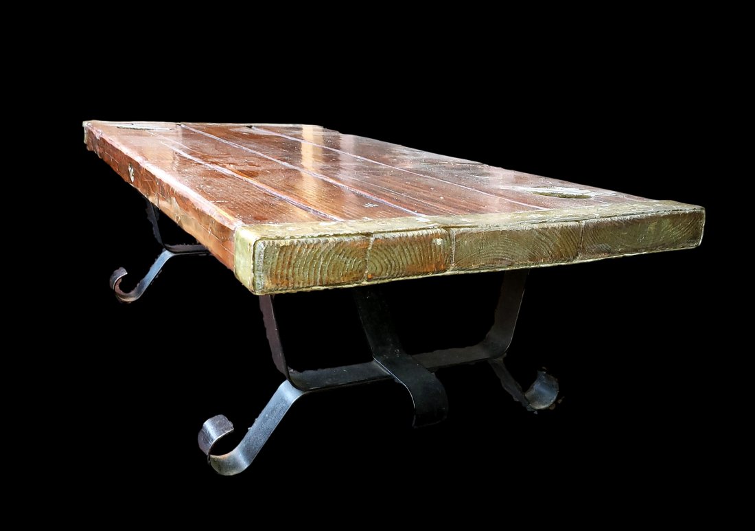 Hatch Table : Nautical Door with Iron Legs (1 of 2)