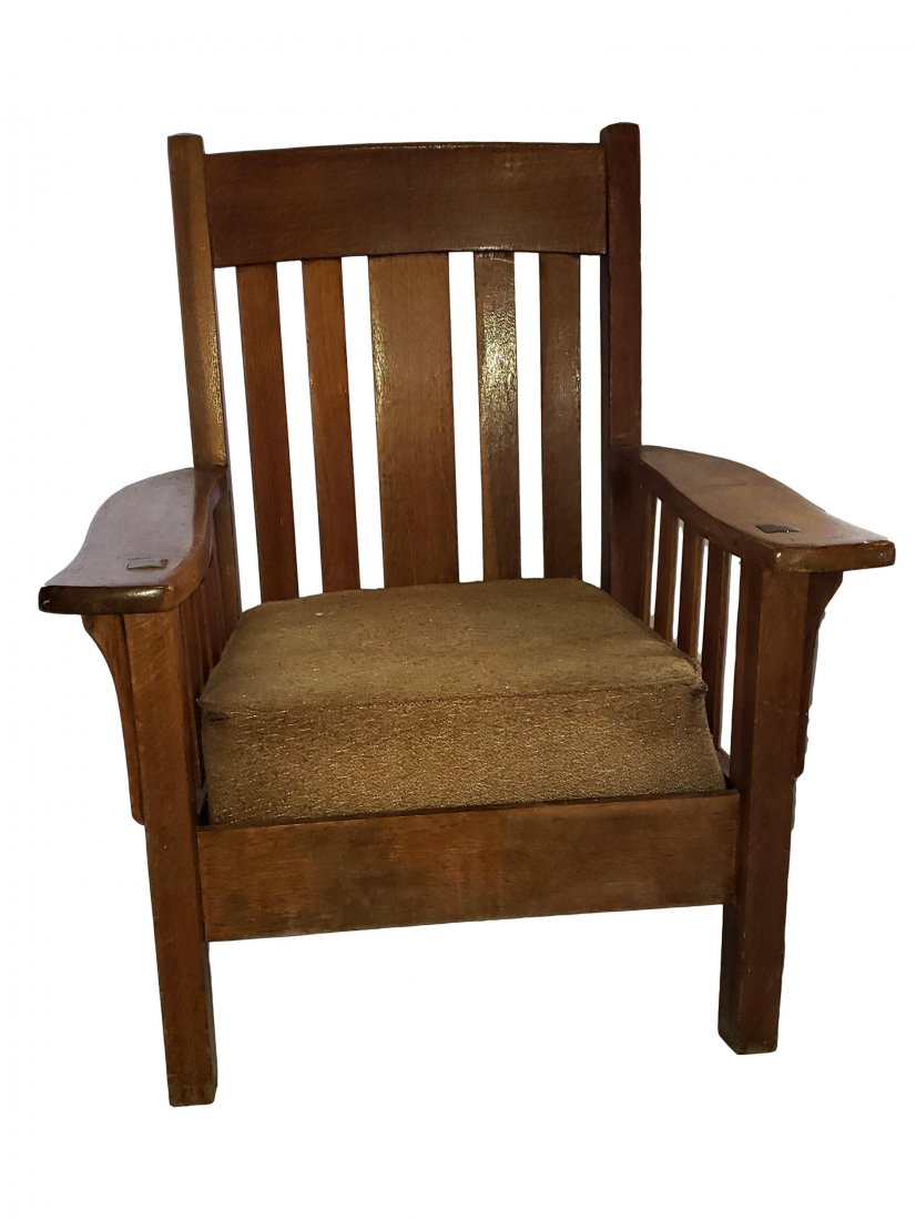 Mission Arm Chair  Solid With Aged Character. (1 of 4)