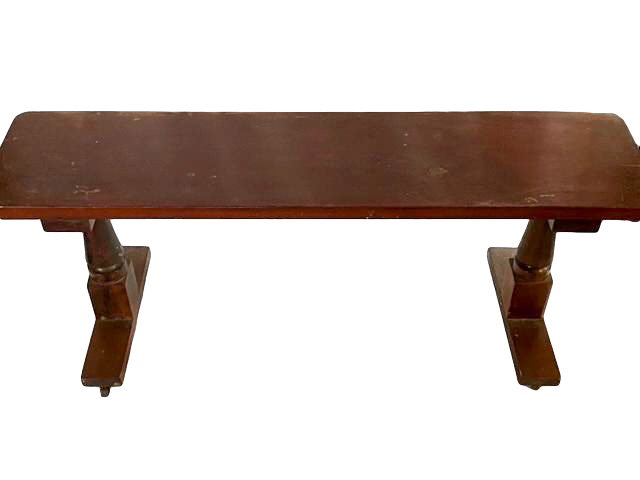 Wood Bench on Casters - Vintage Seating (1 of 3)