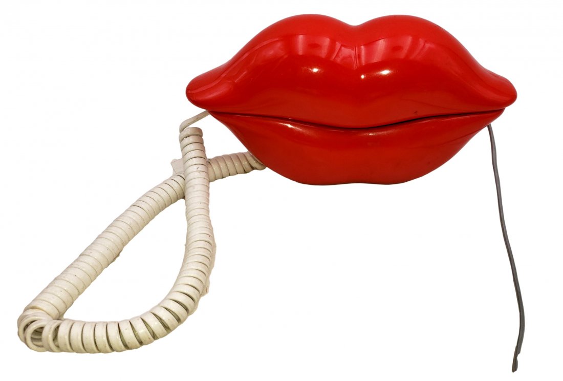 Telequest Vintage 80s LIPS Red Kiss Phone Pop Art (1 of 3)