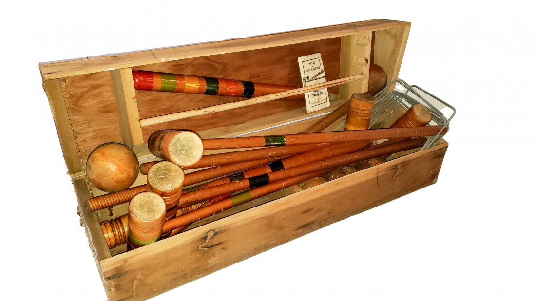 Vintage Croquet Set w/ case - Lawn Game (1 of 3)