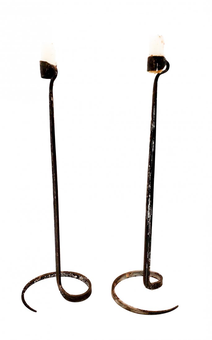 Pair of Iron Work Candle Sticks (1 of 4)